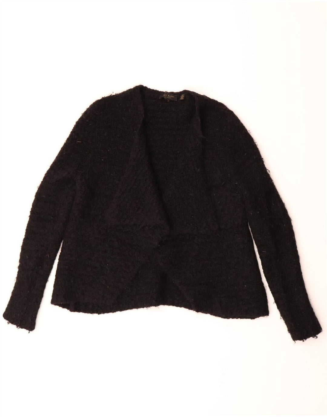 TED BAKER Womens Open Cardigan Sweater UK 14 Medium Black Wool Vintage Ted Baker and Second-Hand Ted Baker from Messina Hembry 
