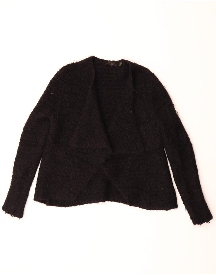 TED BAKER Womens Open Cardigan Sweater UK 14 Medium Black Wool Vintage Ted Baker and Second-Hand Ted Baker from Messina Hembry 