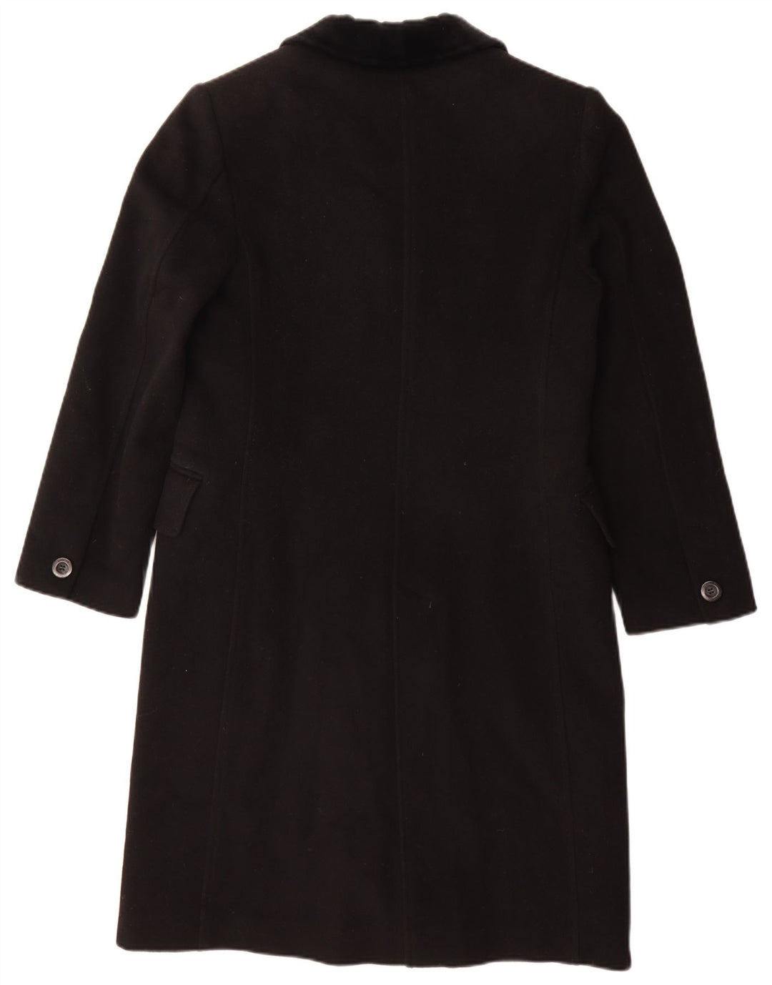 Pierre Cardin Womens Overcoat EU 38 Medium Black Wool Classic