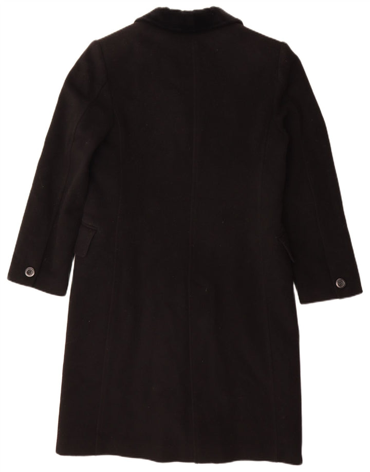 Pierre Cardin Womens Overcoat EU 38 Medium Black Wool Classic