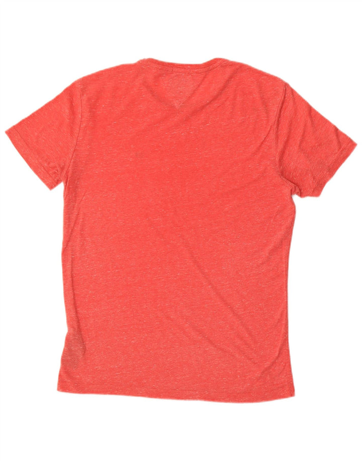 Tommy Hilfiger Mens T-Shirt Top Medium Red Flecked Polyester
