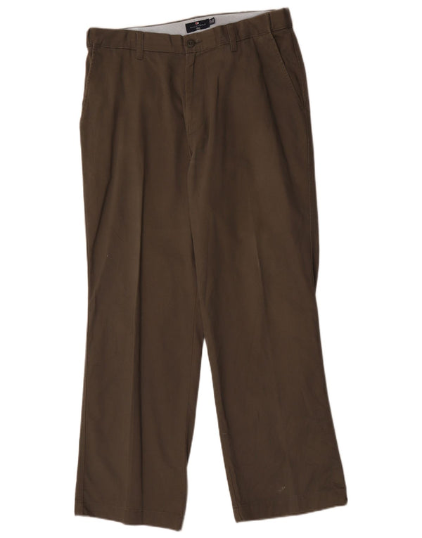 Marks & Spencer Herren Blue Harbour Gerade Chinohose W34 L29 Braun