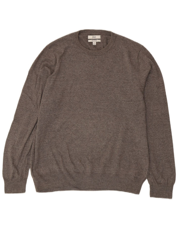 Ανδρικό πουλόβερ Marks & Spencer Crew Neck Jumper XL Γκρι βαμβακερό