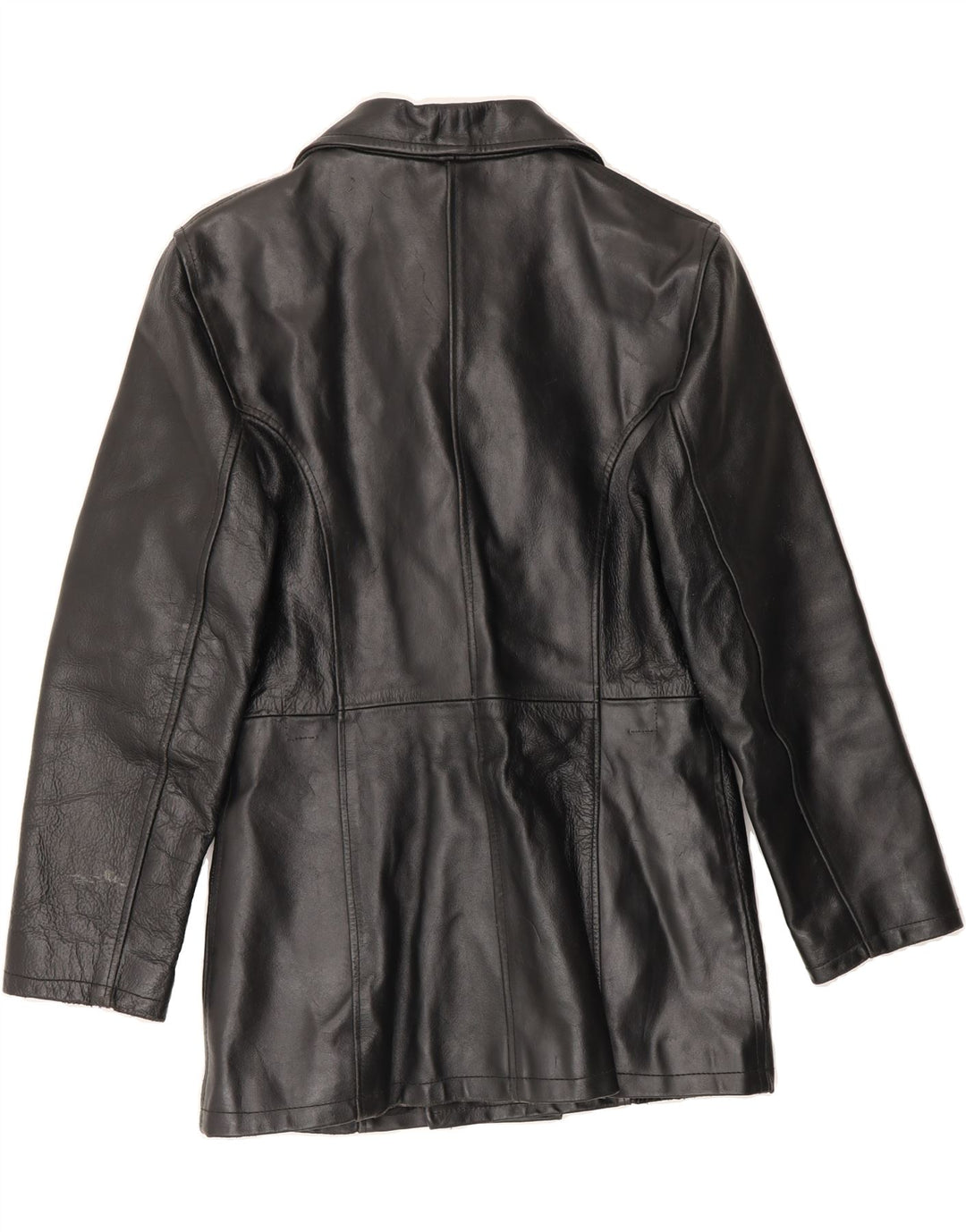 VINTAGE Womens Leather Jacket UK 14 Large Black Leather Vintage Vintage and Second-Hand Vintage from Messina Hembry 