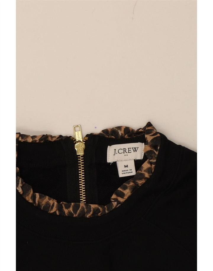 J. CREW Womens Sweatshirt Jumper UK 12 Medium Black Cotton Vintage J. Crew and Second-Hand J. Crew from Messina Hembry 