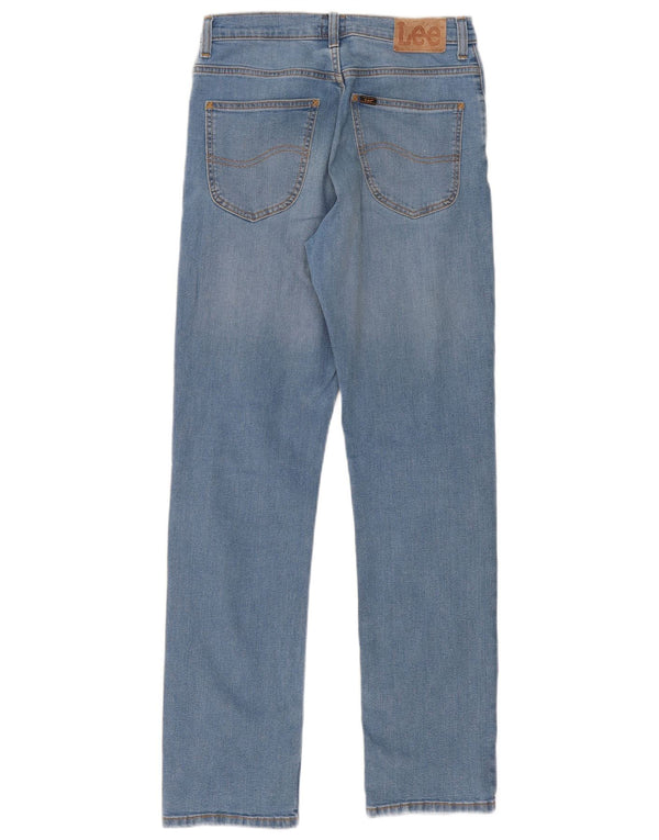 Lee Mens Brooklyn Straight Jeans W30 L32 Blue Cotton