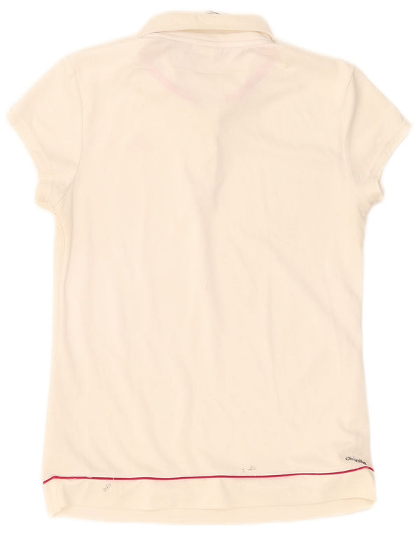 Adidas Climalite Polo pour femme UK 8/10 Petit Blanc Polyester
