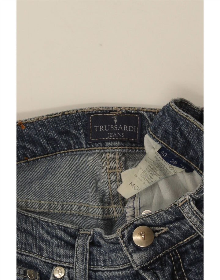 TRUSSARDI Damen Bootcut Jeans W27 L29 Blaue Baumwolle
