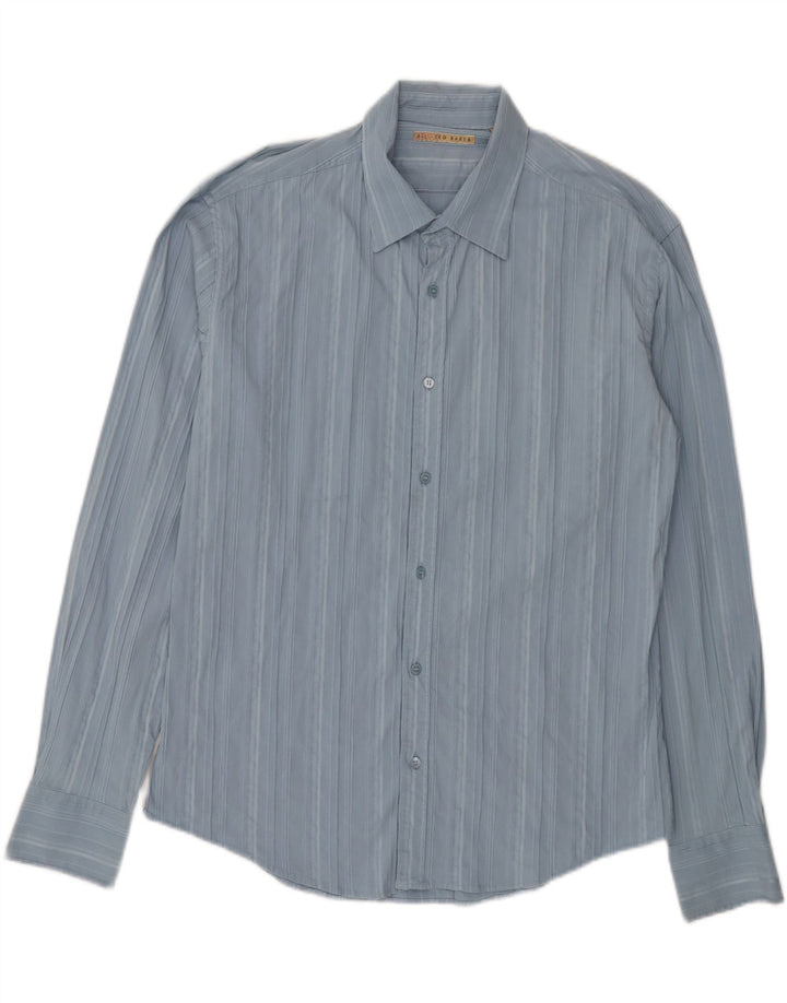 TED BAKER Mens Shirt Size 6 2XL Blue Striped Cotton