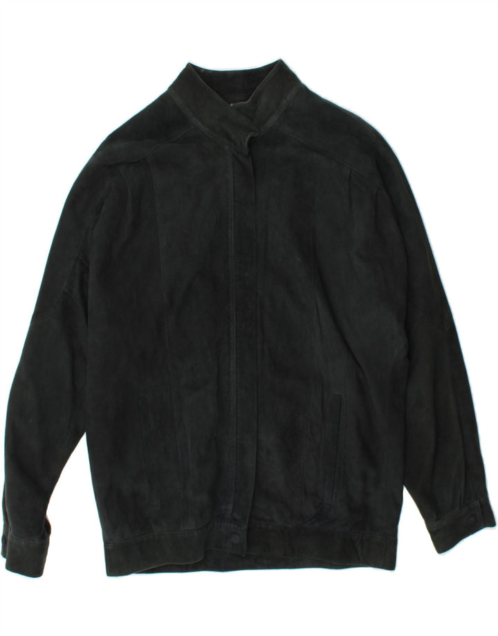VINTAGE Womens Bomber Jacket UK 20 2XL Navy Blue Vintage Vintage and Second-Hand Vintage from Messina Hembry 