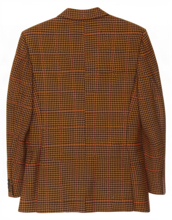 Jaqueta blazer masculina Guabello com 2 botões IT 46 pequena marrom houndstooth lã