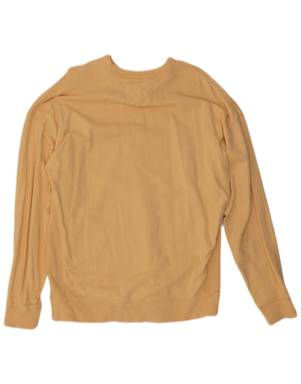Tommy Hilfiger Mens Loose Fit Sweatshirt Jumper Small Yellow Cotton