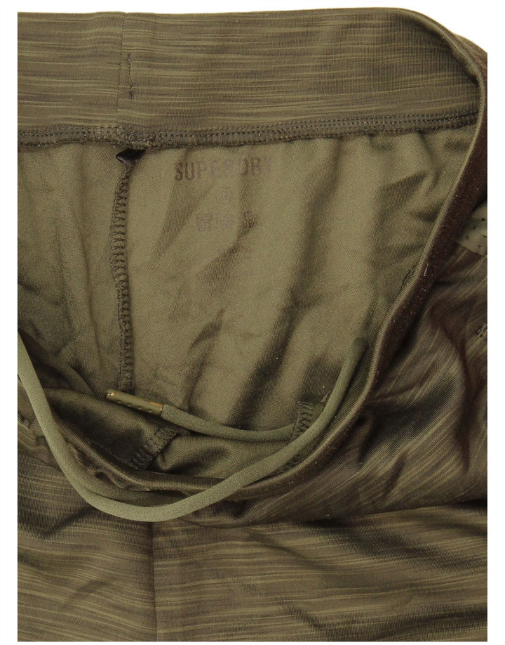 Superdry Mens Tracksuit Trousers Small  Khaki Flecked Polyester