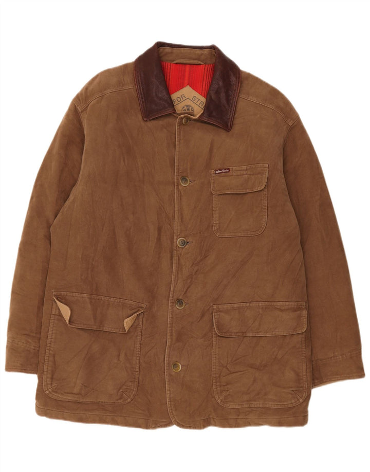 Marlboro Classics Veste en daim pour homme UK 40 Grand cuir marron