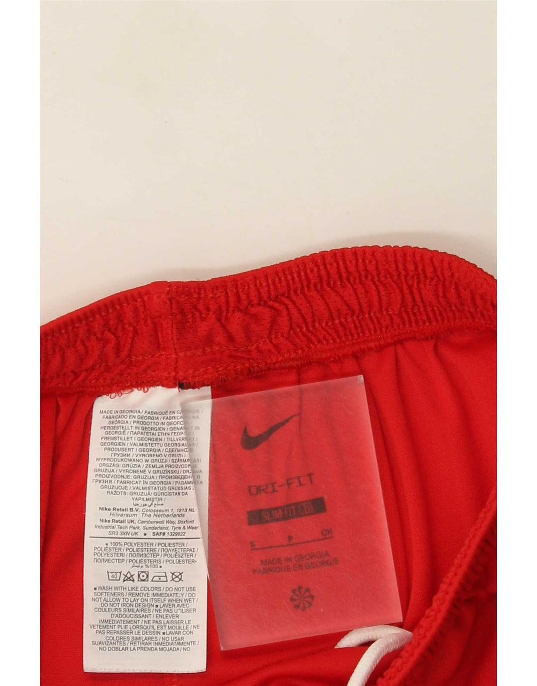 Nike Mens Dri Fit Slim Fit Sport Shorts Small Red Polyester