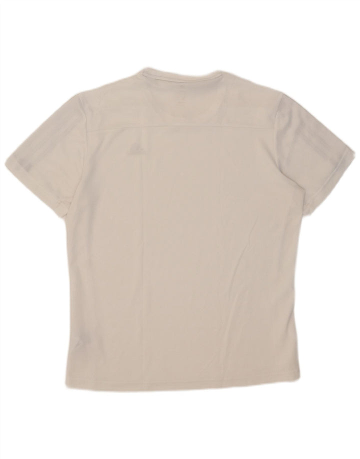 Adidas Mens Climalite T-Shirt Top Medium White Polyester