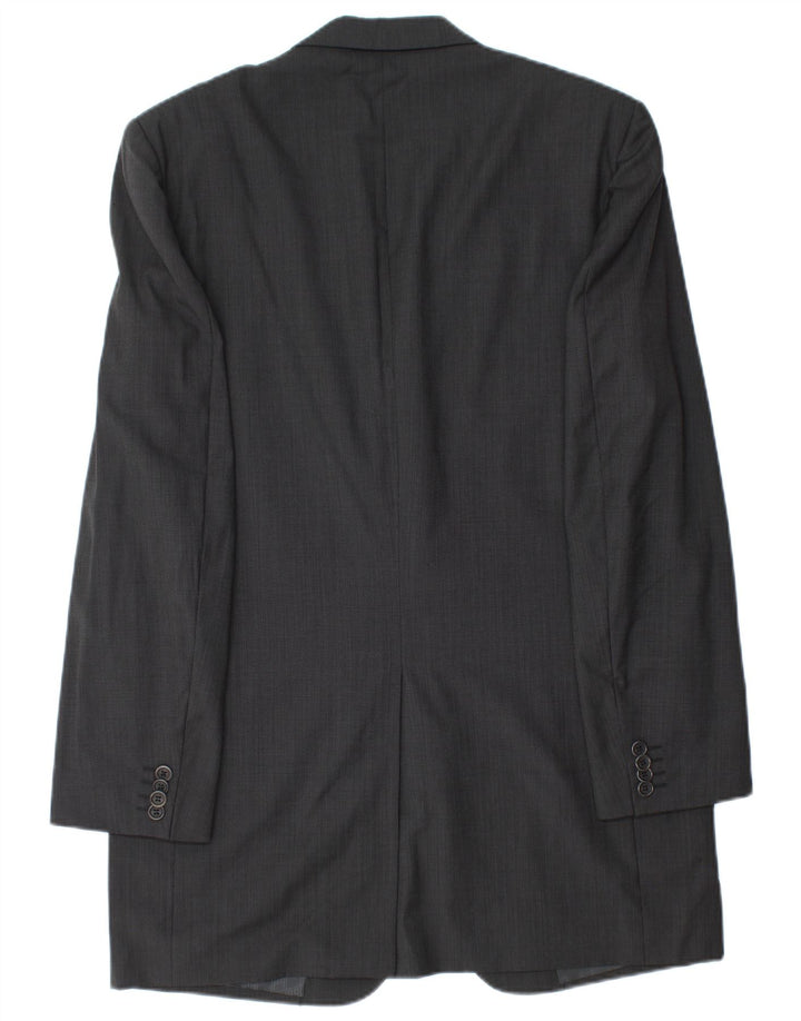 Carlo Pignatelli Mens 3 Button Blazer Jacket IT 50 Large Grey Virgin Wool