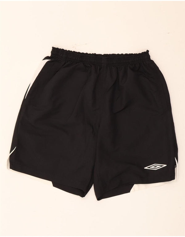 Umbro Mens Sport Shorts Large Black Colourblock Polyester