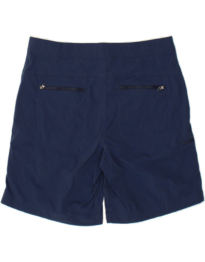 L.L.BEAN Womens Cargo Shorts US 10 Large W32 Navy Blue Nylon Vintage L.L.Bean and Second-Hand L.L.Bean from Messina Hembry 
