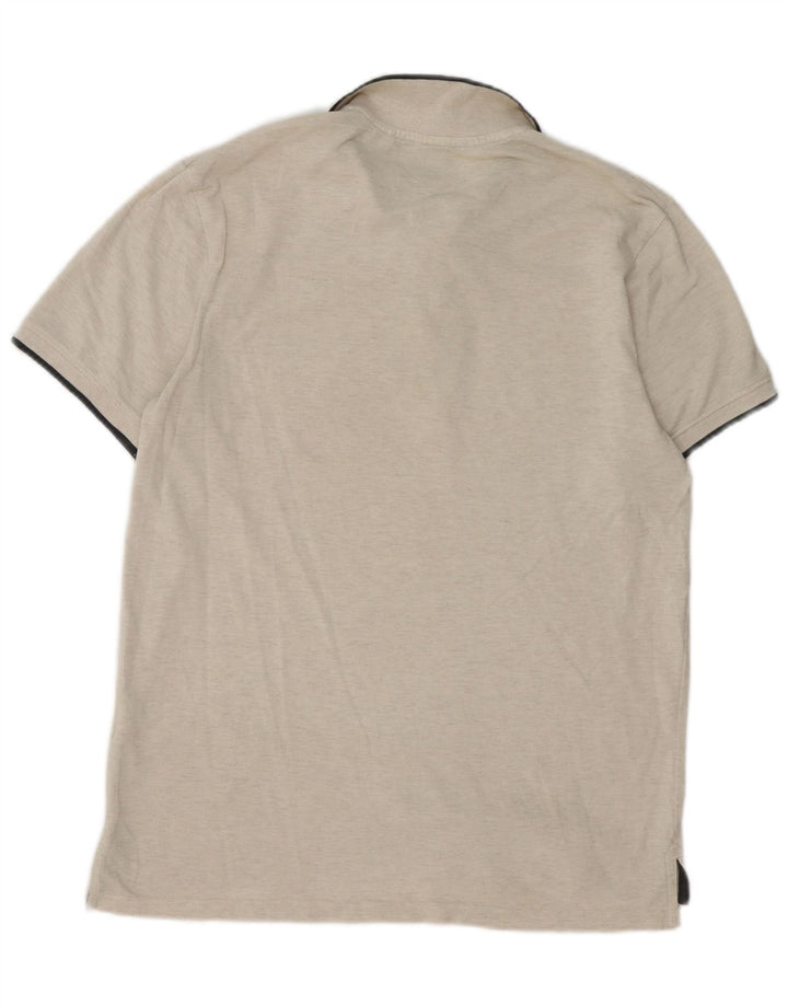 Mountain Warehouse Mens Polo Shirt Large Beige Cotton