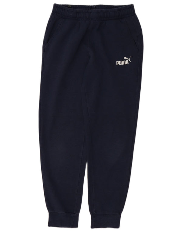 PUMA Mens Tracksuit Trousers Joggers Medium  Navy Blue Cotton