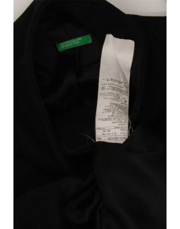 Benetton Dame Overfrakke IT 42 Medium Sort Uld