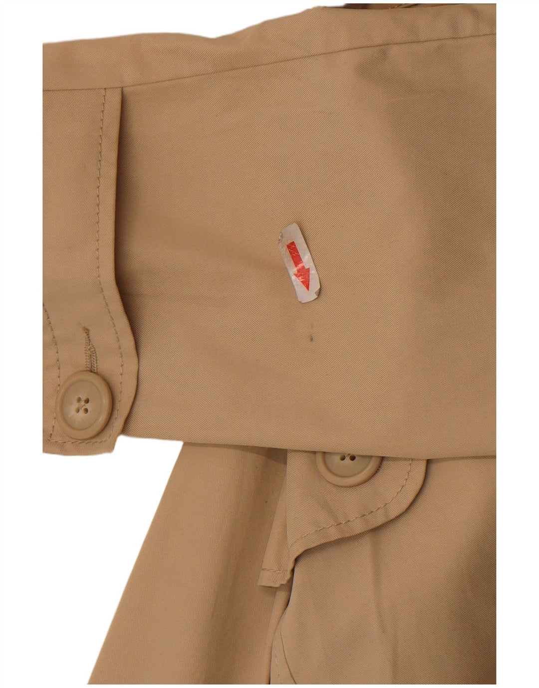 Sisley Womens Trench Coat IT 46 Large Beige Cotton