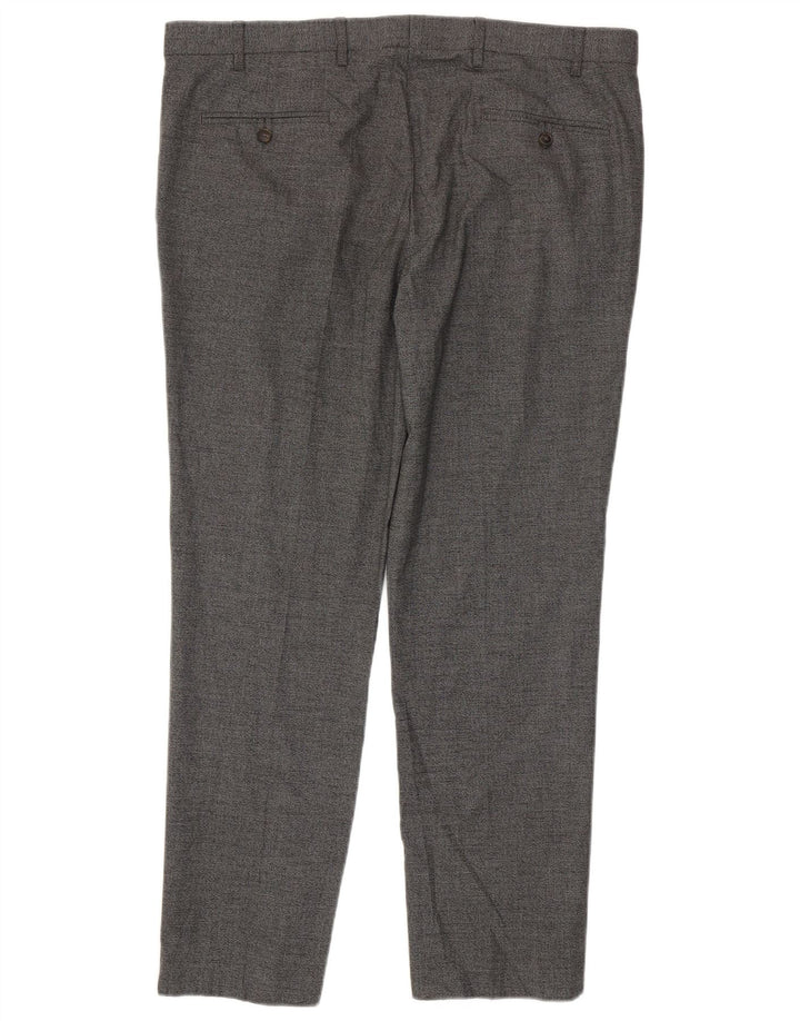 Marks & Spencer Mens Slim Chino Trousers W38 L31 Grey Polyester