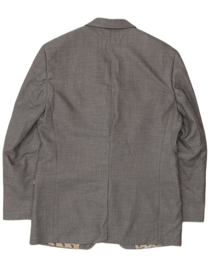 Chaps Mens 2 Button Blazer Jacket UK 40 Large Grey Polyester