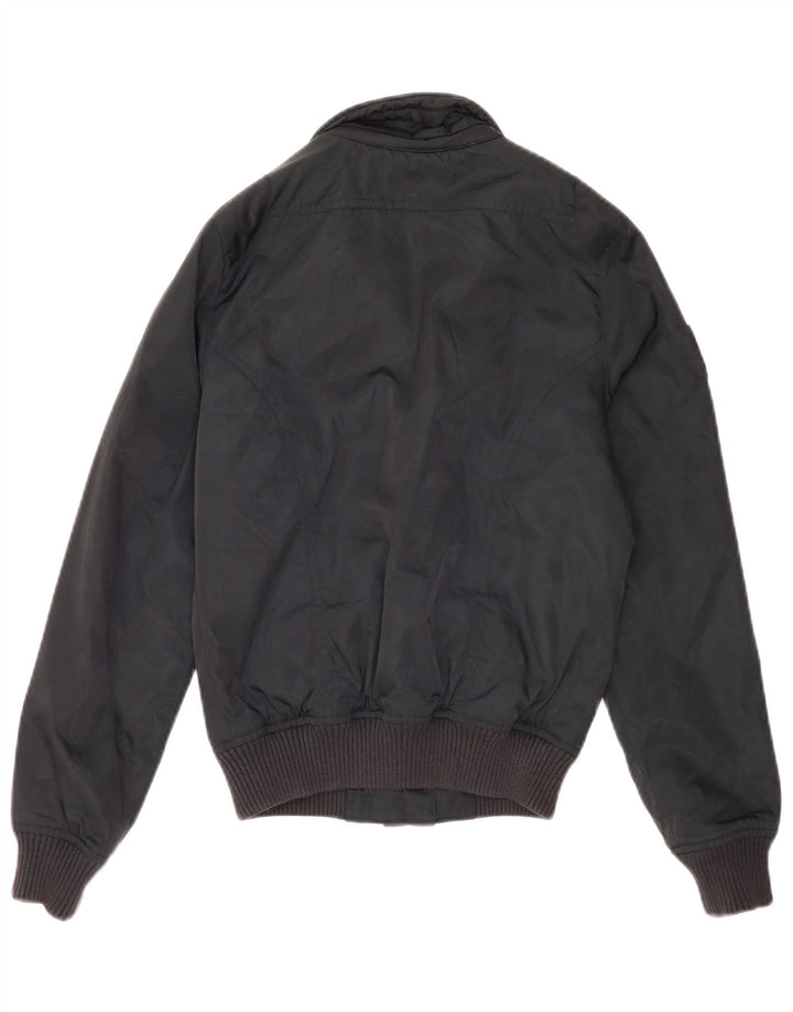 BACI & ABBRACCI Womens Bomber Jacket UK 10 Small Navy Blue Polyester
