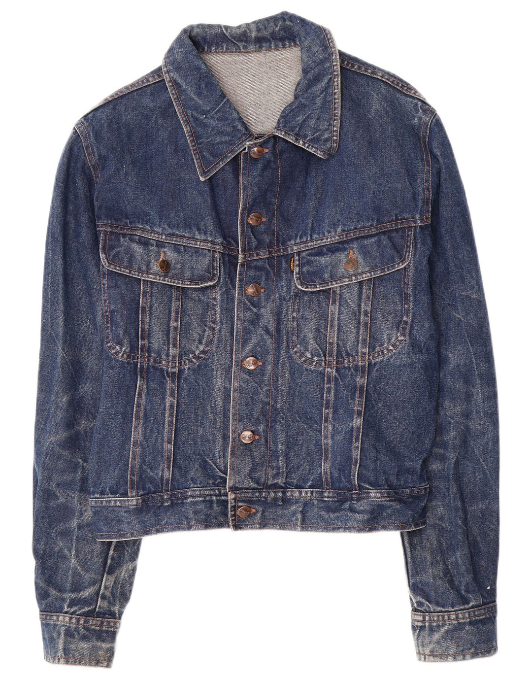 Jesus Mens Denim Jacket UK 38 Medium Blue Cotton