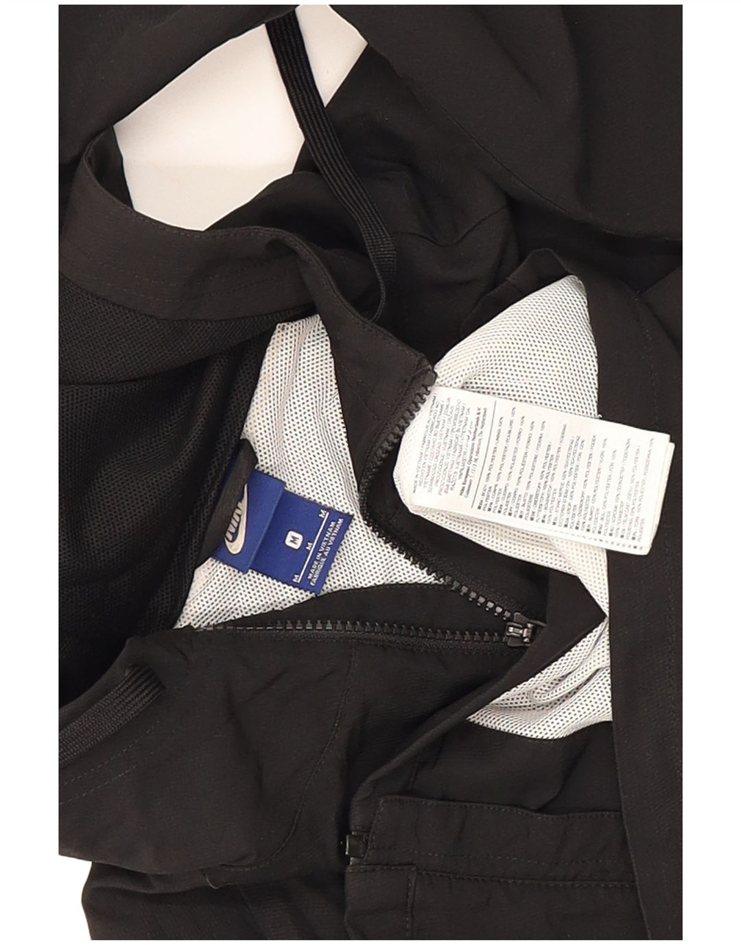 Nike Mens Hooded Tracksuit Top Jacket Medium Black Polyester