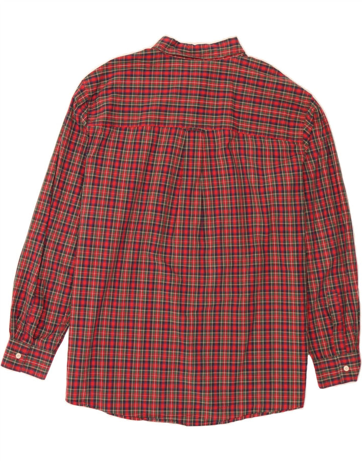 CHAPS Mens Big & Tall Flannel Shirt XL Red Check Cotton Vintage Chaps and Second-Hand Chaps from Messina Hembry 