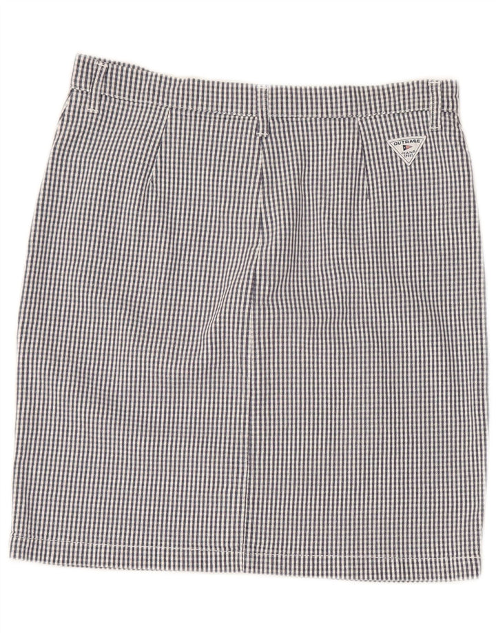 OUTRAGE Womens Pencil Skirt W34 Large Blue Gingham Cotton Vintage Outrage and Second-Hand Outrage from Messina Hembry 