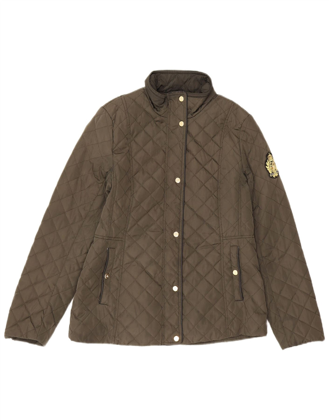 Ralph Lauren Womens Quilted Jacket UK 10 Small Khaki Polyethylene