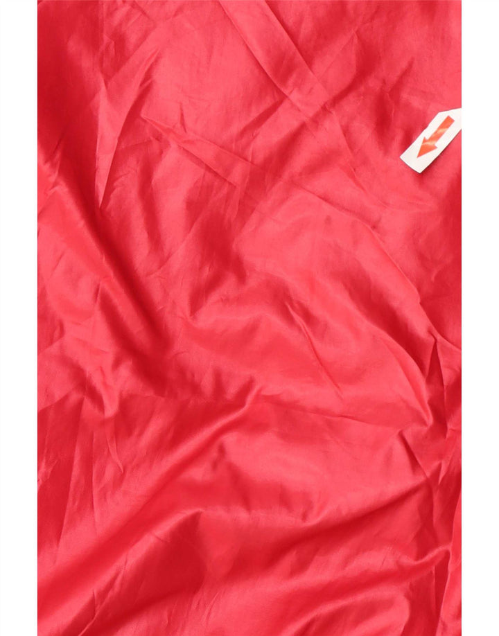 Champion Womens Hooded Tracksuit Top Jacket UK 14 Medium Red Polyester