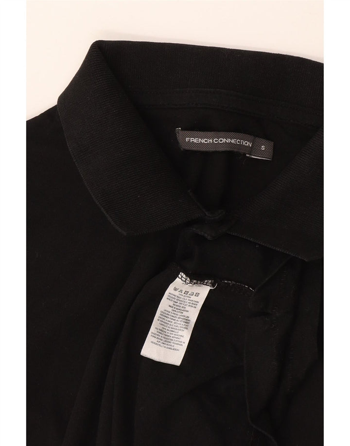 French Connection Mens Polo Shirt Small Black Cotton