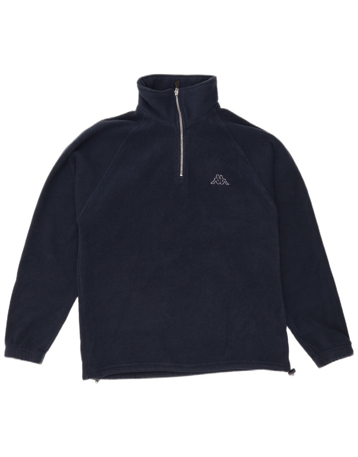 KAPPA Fleece Jumper med lynlås til mænd, lille marineblå polyester