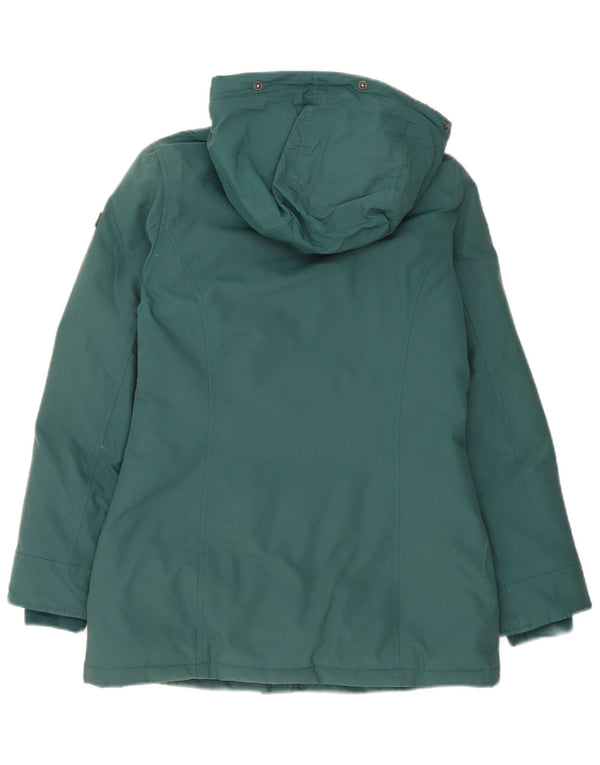 Rifle Chaqueta acolchada holgada con capucha para mujer UK 6 XS Algodón verde