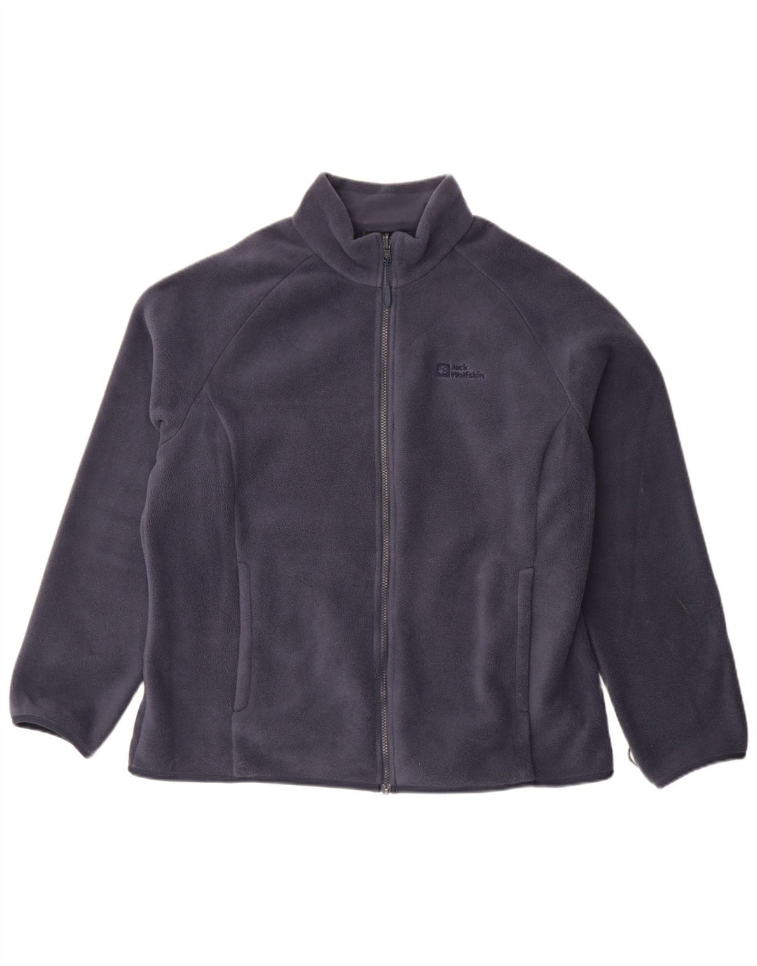 Jack Wolfskin Womens Fleece Jacket UK 20 2XL  Navy Blue Polyester