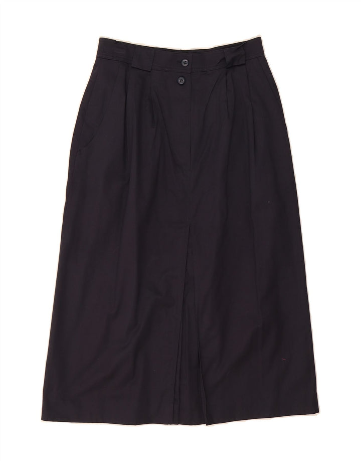 BOGNER Womens A-Line Skirt EU 38 Medium W27  Navy Blue Cotton Vintage Bogner and Second-Hand Bogner from Messina Hembry 