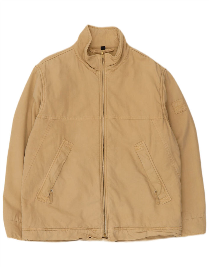Murphy & Nye Herre Regular Fit Bomber Jacket UK 40 Large Beige Cotton