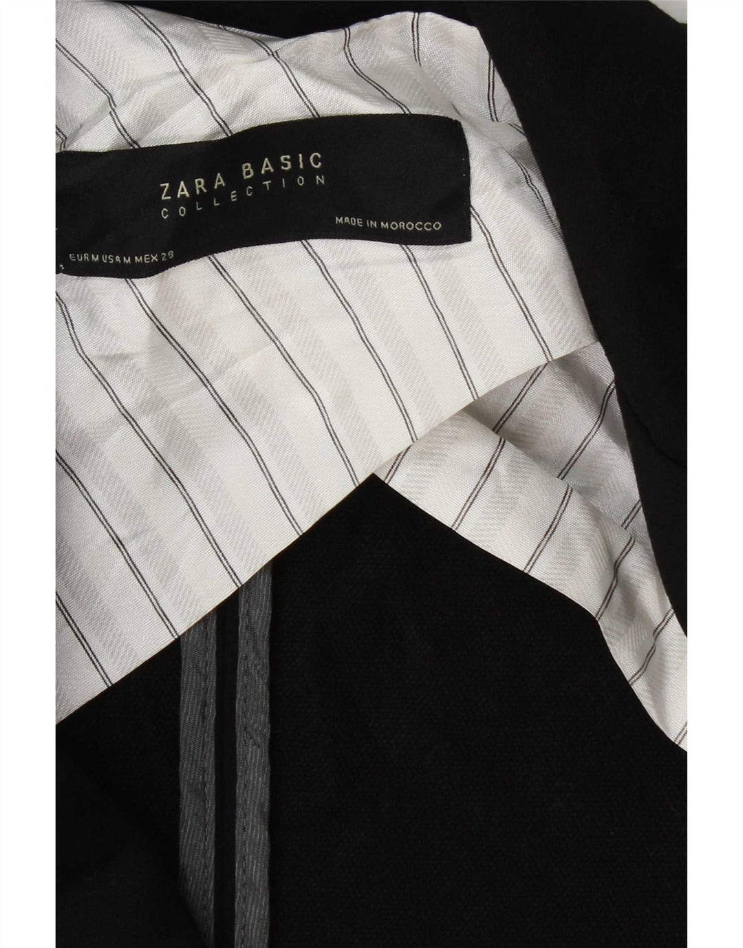 Zara Chaqueta Blazer Mujer UK 44 Mediano Poliéster Negro
