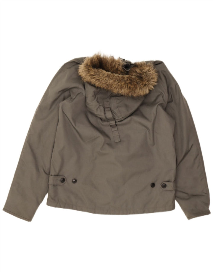 Woolrich Mens Hooded Windbreaker Jacket UK 40 Large Grey