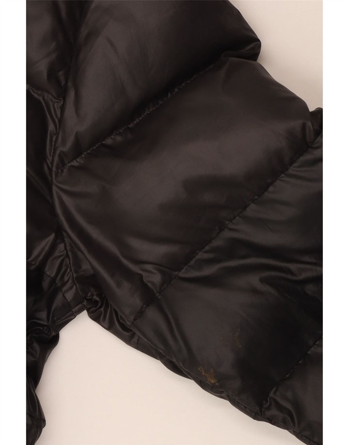 Adidas Boys Hooded Padded Jacket 13-14 Years Black Colourblock Polyester