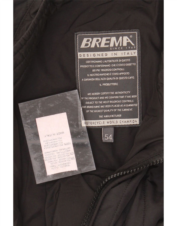 BREMA Mens Padded Gilet IT 54 2XL Black Polyamide Vintage Brema and Second-Hand Brema from Messina Hembry 