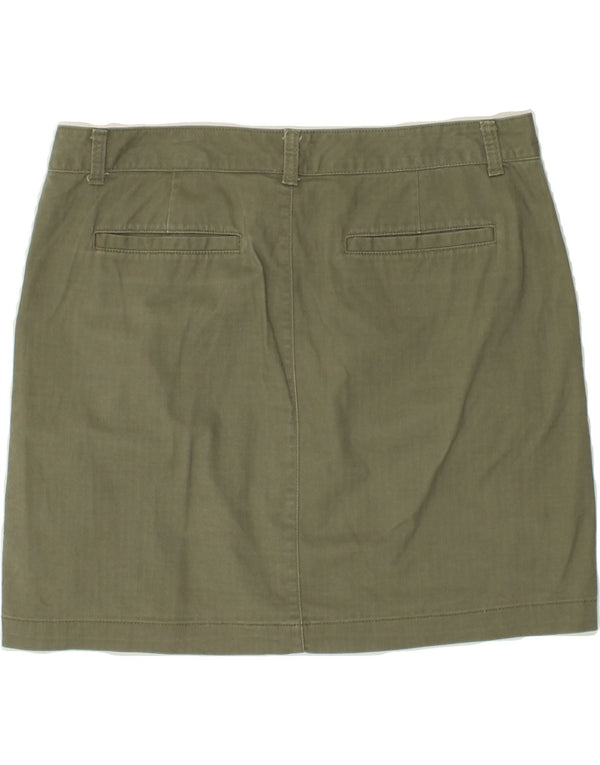 DOCKERS Womens Mini Skirt US 12 Large W34  Khaki Cotton