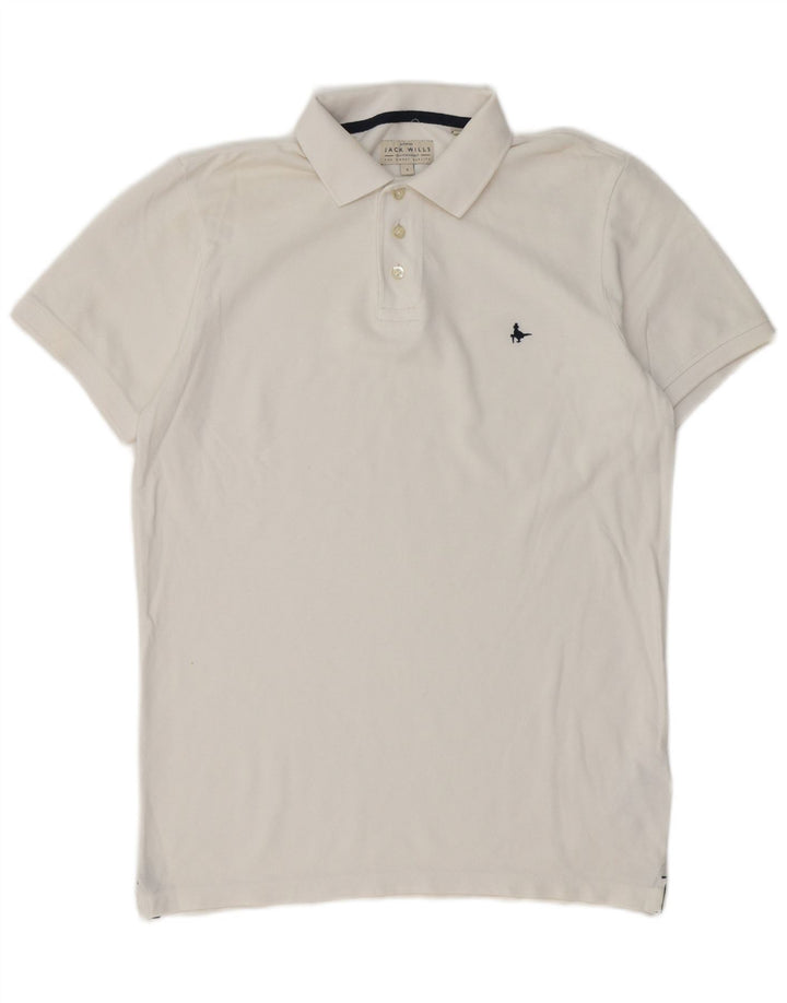Jack Wills Mens Polo Shirt Small White Cotton