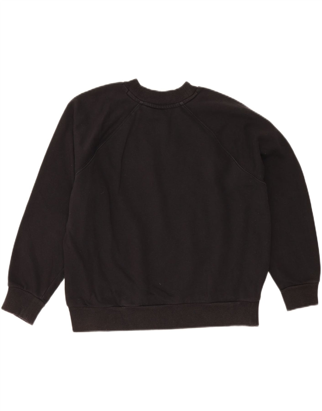 NAPAPIJRI Womens Oversized Graphic Sweatshirt Jumper UK 14 Medium Black Vintage Napapijri and Second-Hand Napapijri from Messina Hembry 