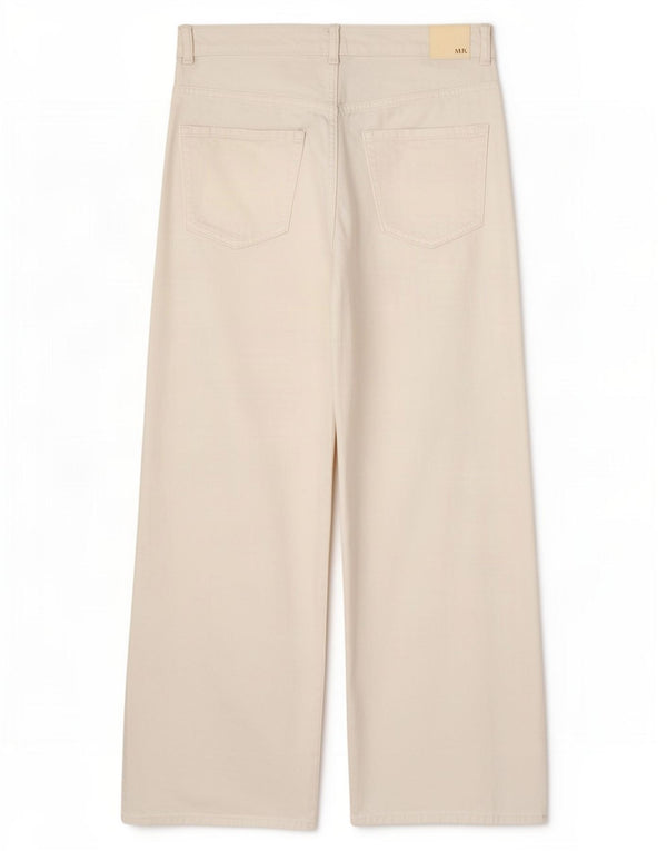 Zara Damen High Rise Wide Leg Jeans EU 40 Medium W30 L29 Weiß